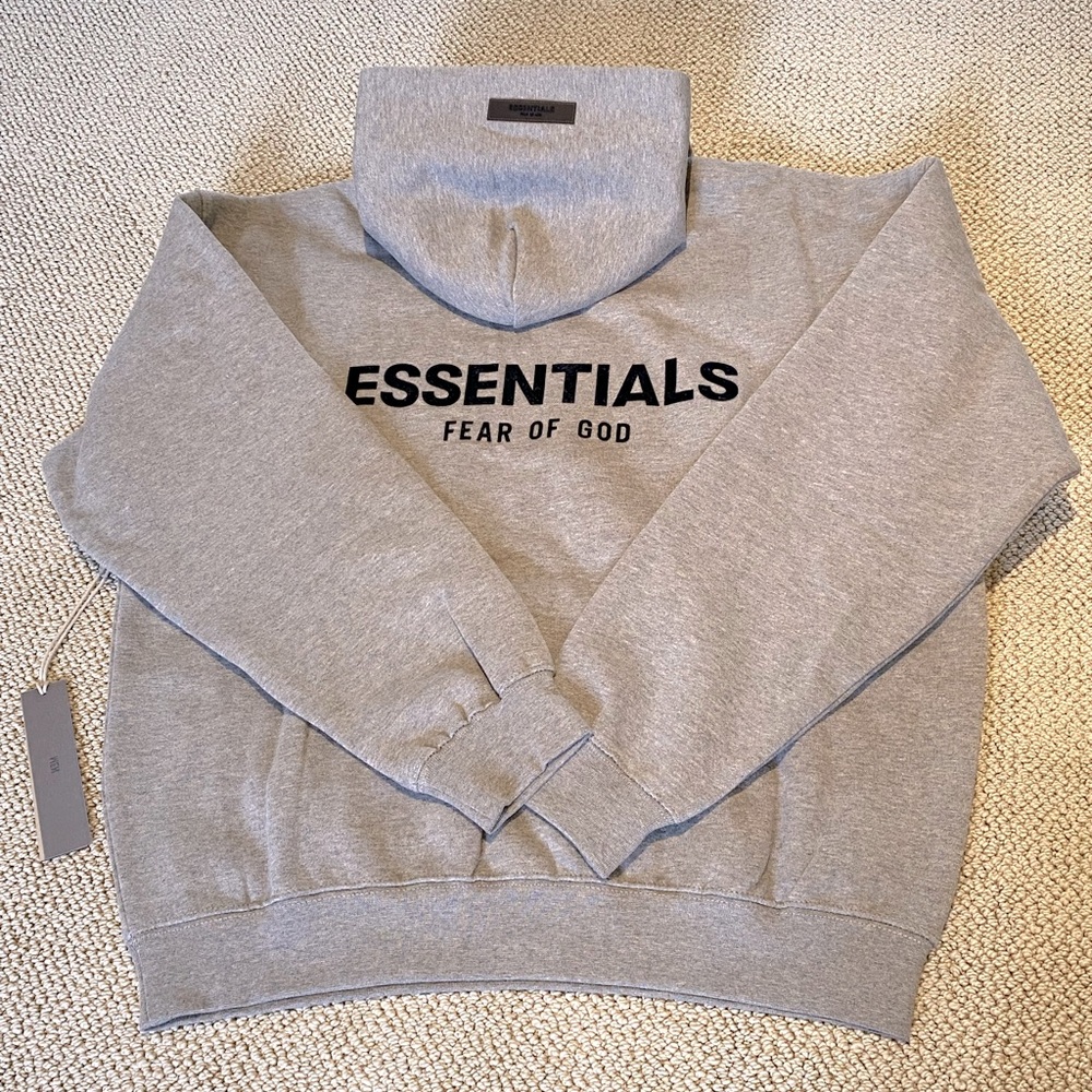 New FEAR of GOD Essentials Dark Oatmeal Hoodie Authentic